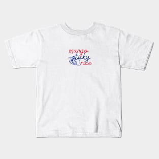 mango sticky rice - Thai red and blue - Flag color - with sketch Kids T-Shirt